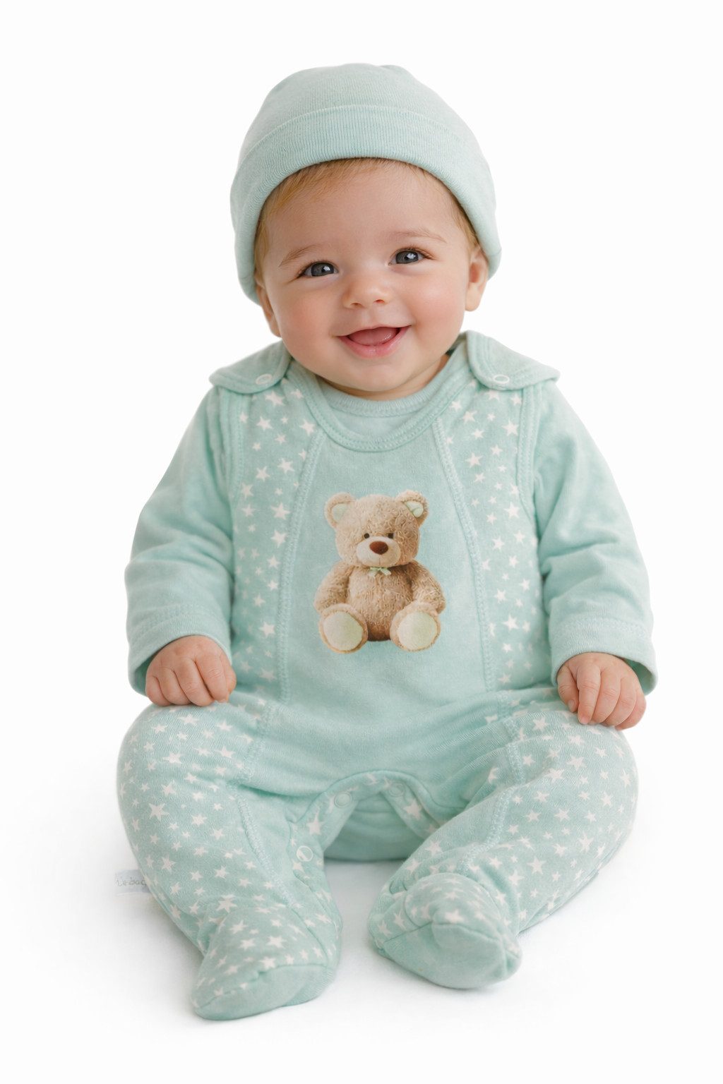 La Bortini Strampler Baby Anzug Mütze Stramplerhose Langarmshirt für Neugeborene (für Jungen und Mädchen, Erstlingsset) neutral, 3-teilig, 44 50 56 62 68 74