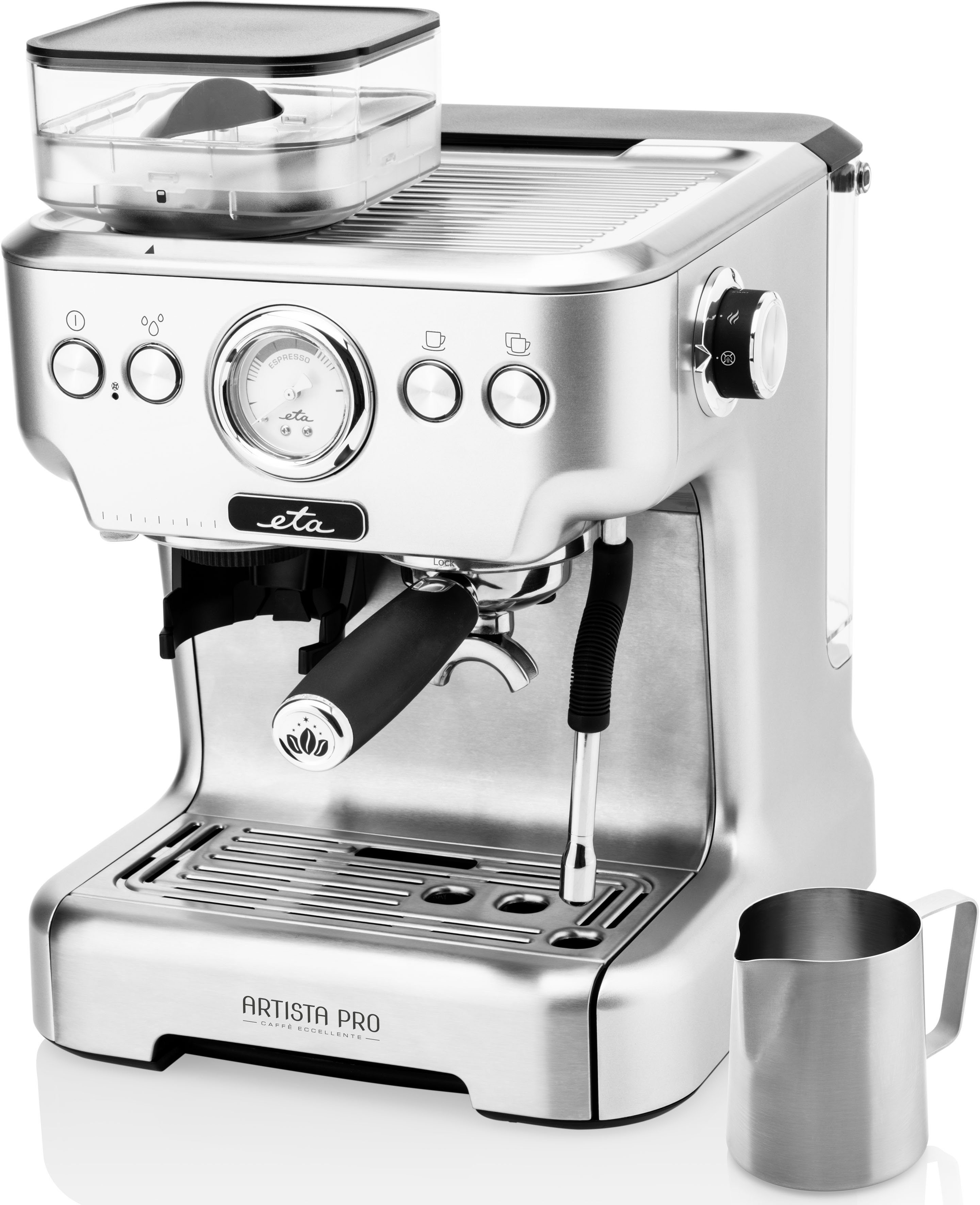 eta Espressomaschine ARTISTA PRO ETA518190000, Wassertankvolumen 2700 ml,  Profi Dampfdüse für Zubereitung, Pumpendruck max. 20 Bar, Wahlweise 1 oder 2  Tassen Kaffee online kaufen | OTTO