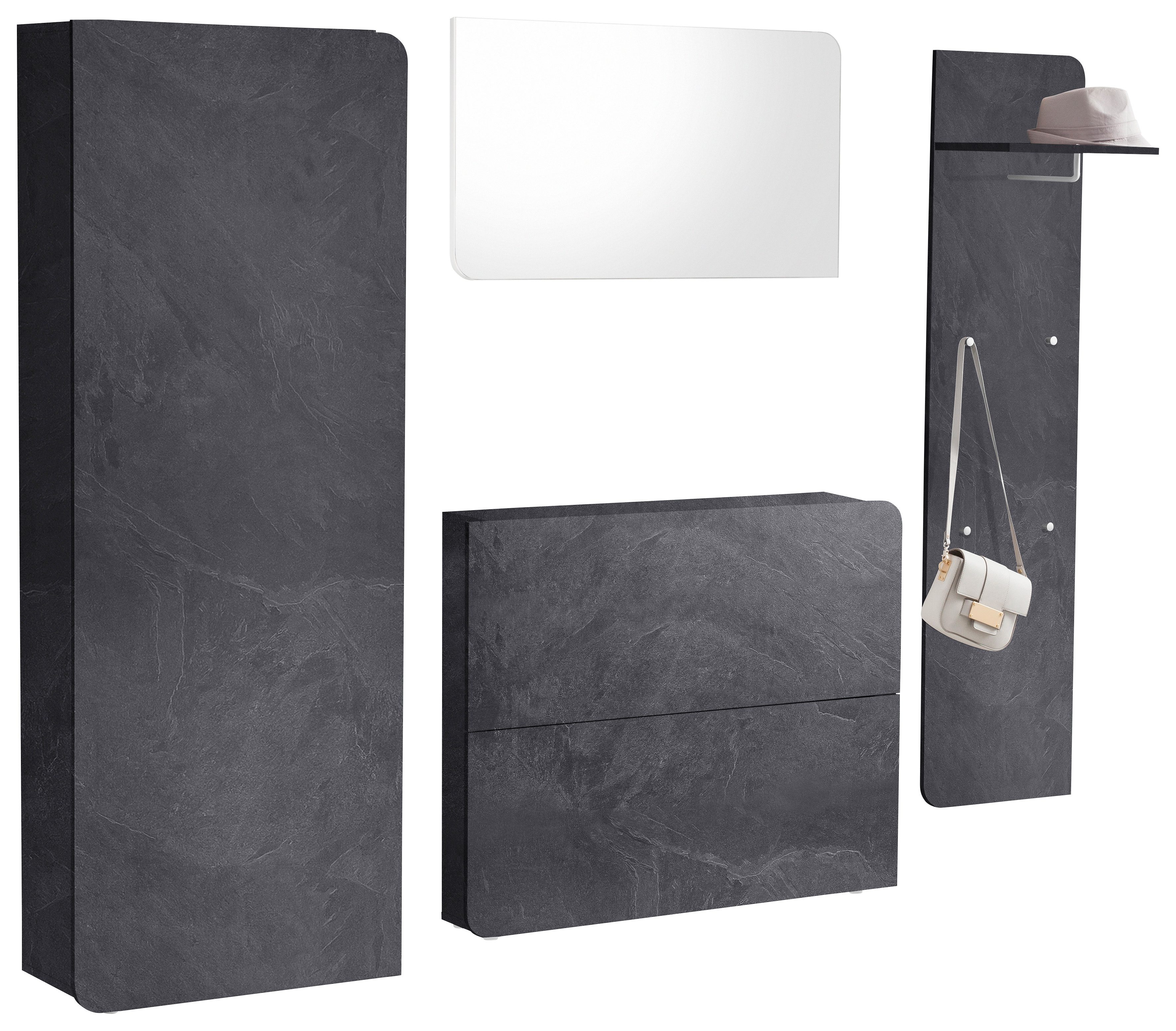 Garderobe GOCCIA - schieferfarben