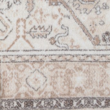 Teppich Gemütlicher Wohnzimmer Teppich in orientalischem Stil beige, TeppichHome24, rechteckig, Höhe: 12 mm