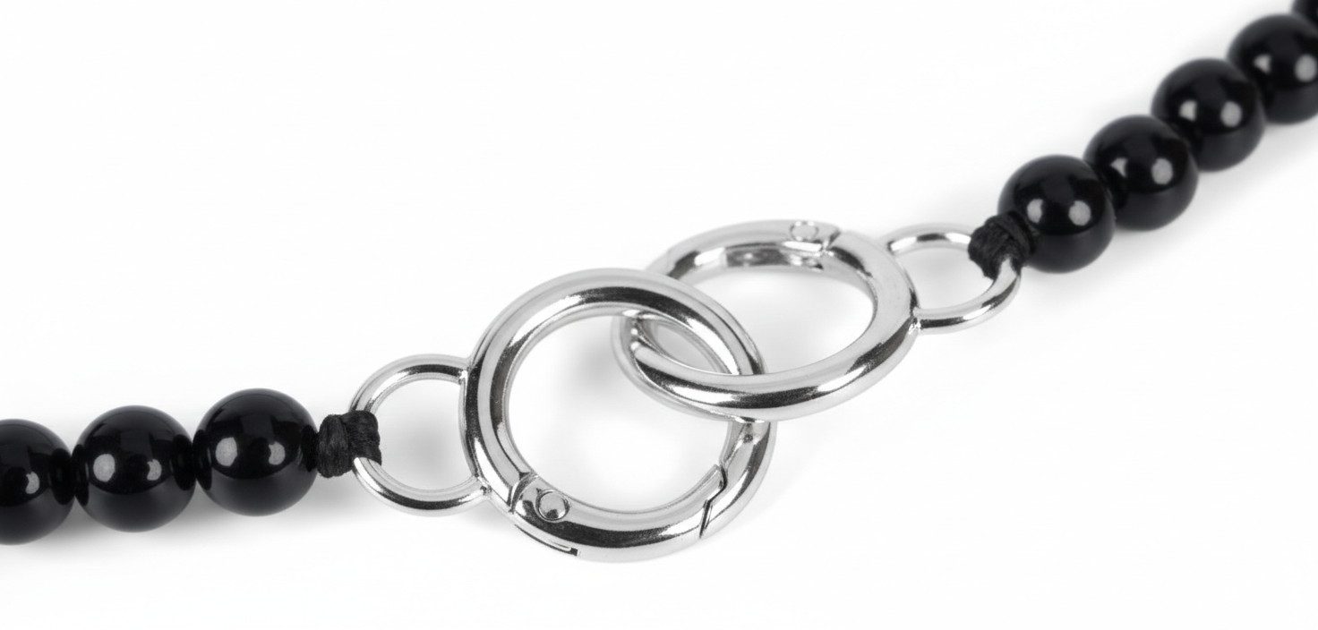 styleBREAKER Schulterriemen Perlen Handykette mit Chain Inlay Taschengurt (1-St)