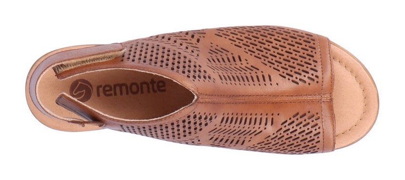 modischem Laser-Muster Sandalette braun mit Remonte