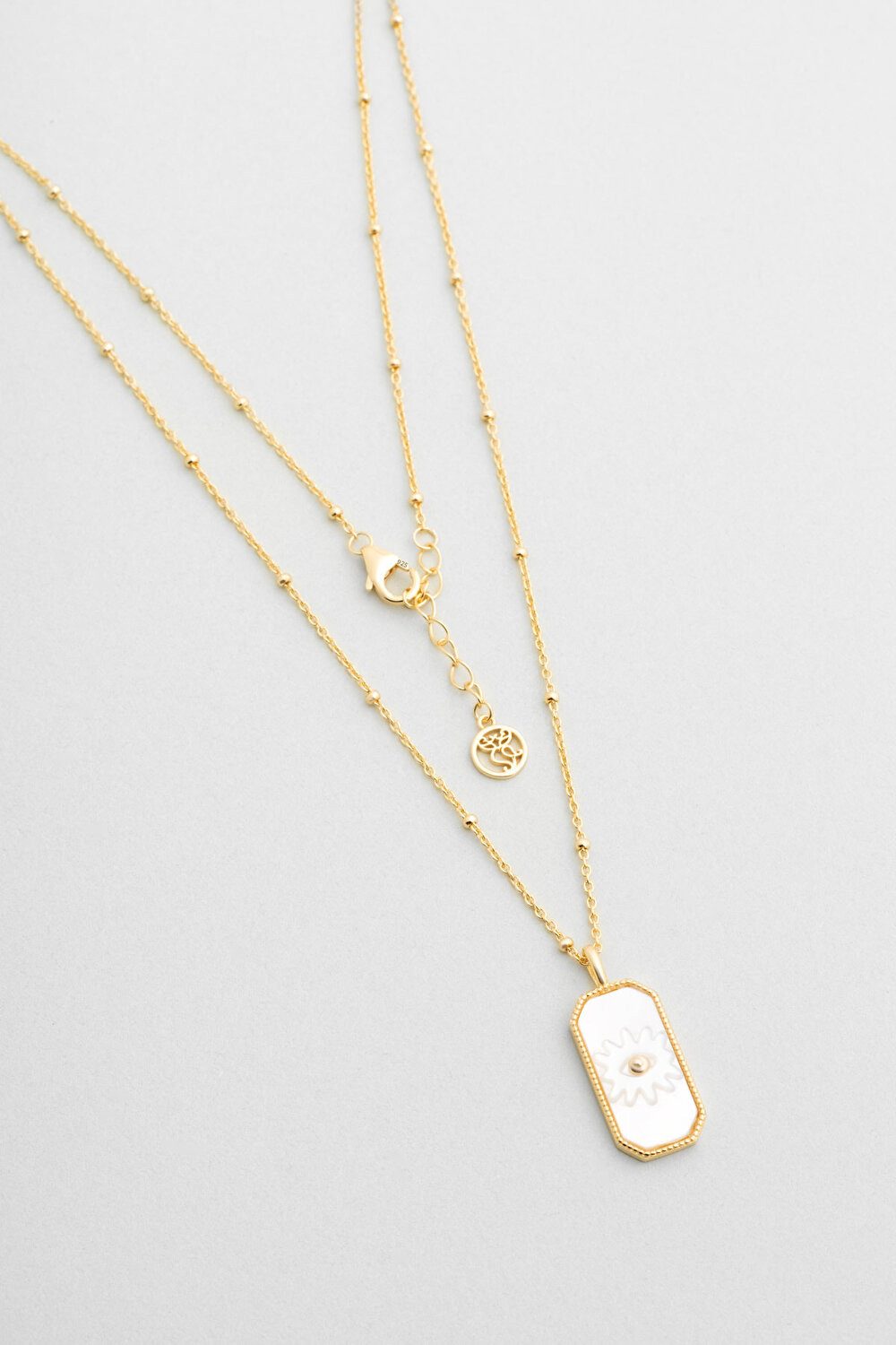 So CHIC... Kette mit Einhänger Sonnenschein Freude 18K vergoldete Silberkette