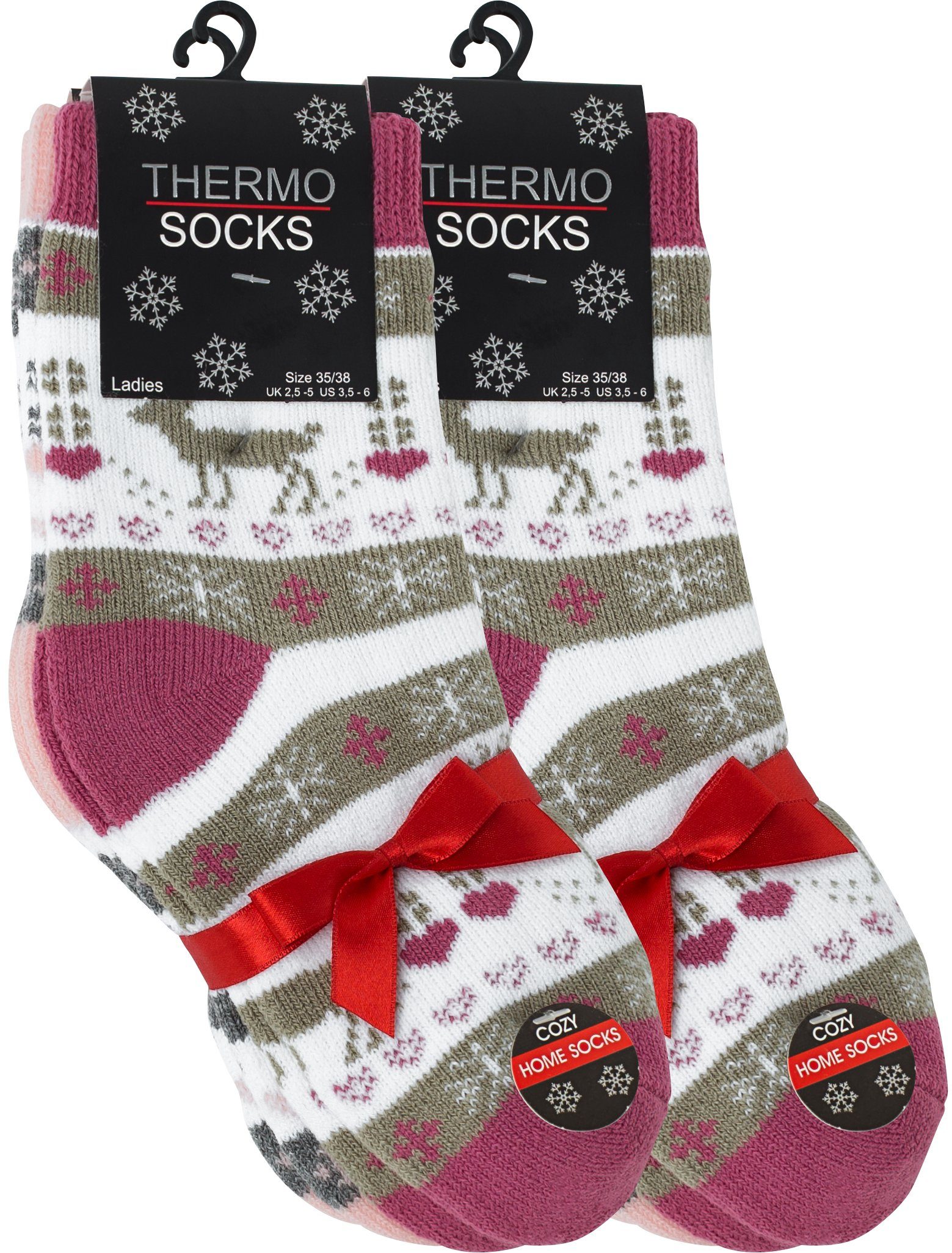 Yenita® Socken mit Innenfutter, Vollfrottee (4-Paar)