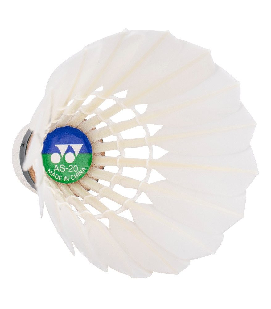 Yonex Badmintonball Aerosensa 20 Naturfeder weiss Dose 12er, Geschwindigkeit: 2