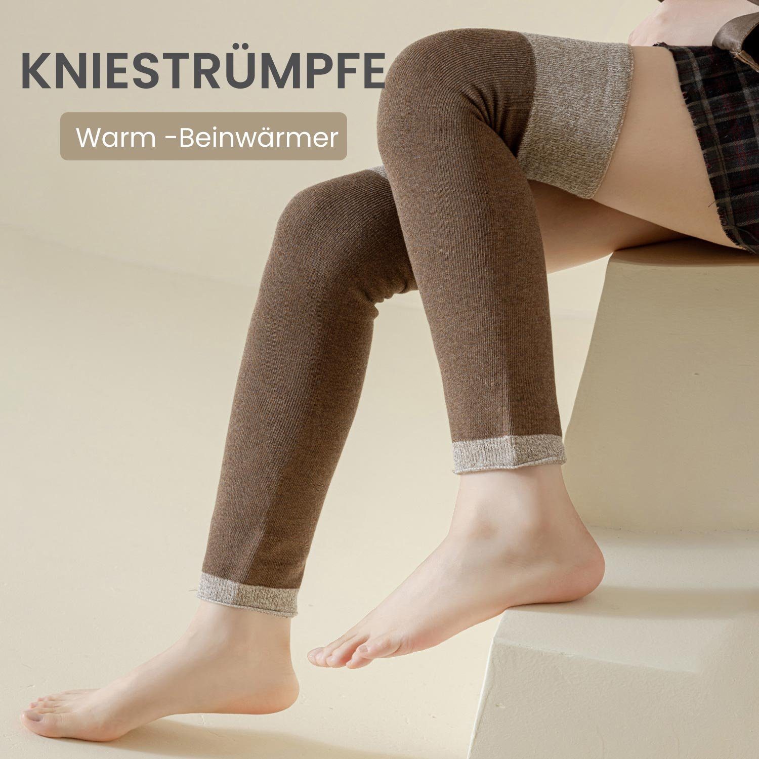 Paare Damen 3 Beinwärmer Stulpensocken Beinstulpen Daisred Stulpen