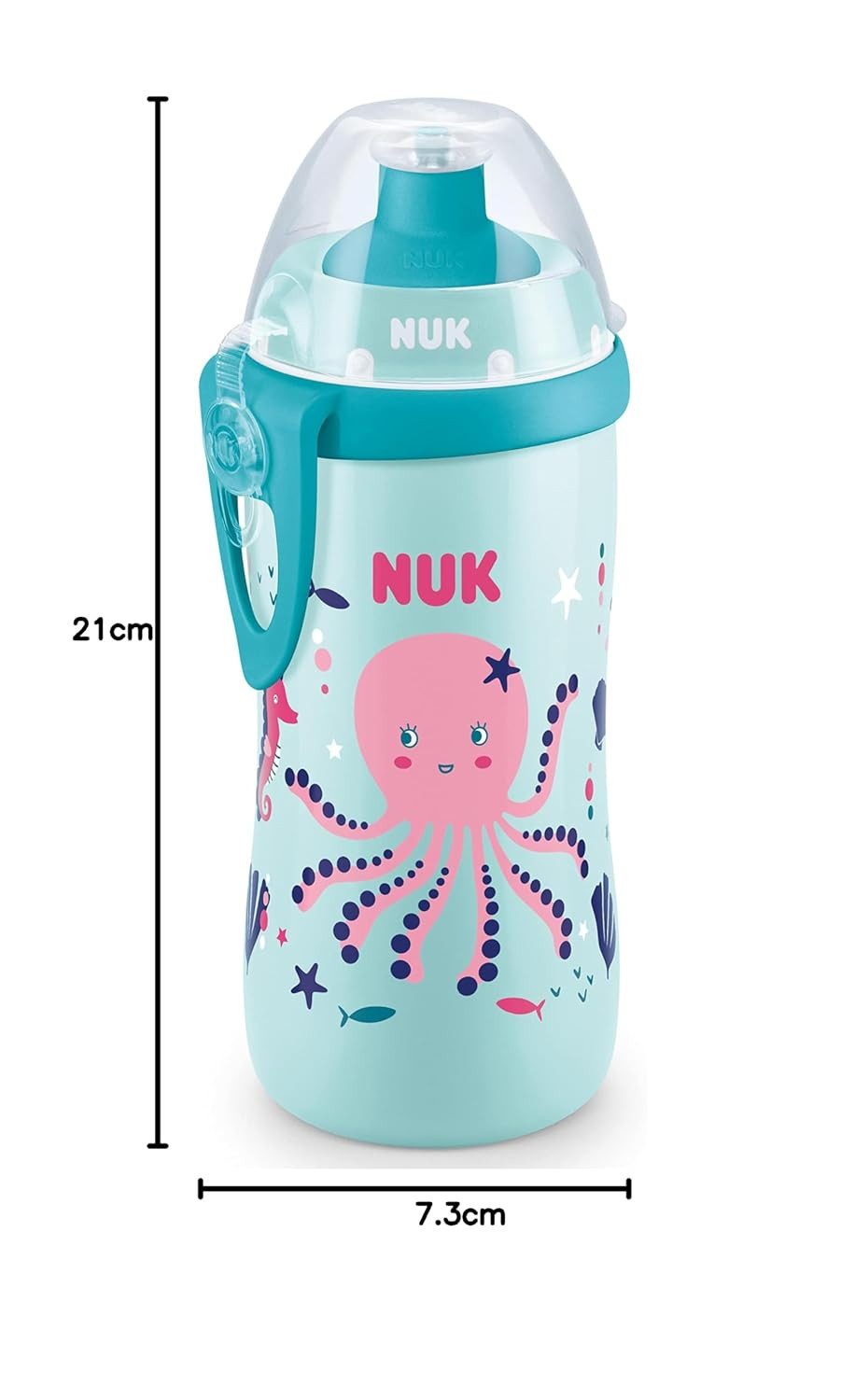 NUK Trinkflasche NUK Junior Cup Color Change – Für Mädchen, Farbwechsel Effekt