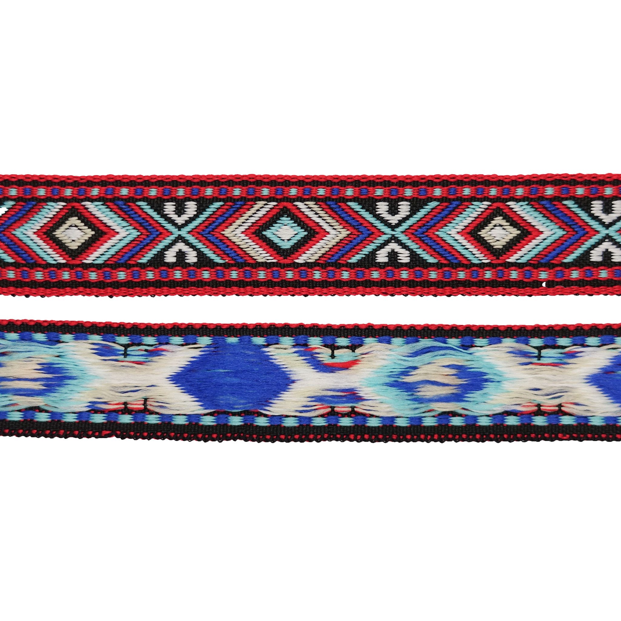 maDDma Webband Paisley-Zierband ab 1m Breite ca.15-16 mm Dekoband gewoben, mehrfarbig 2