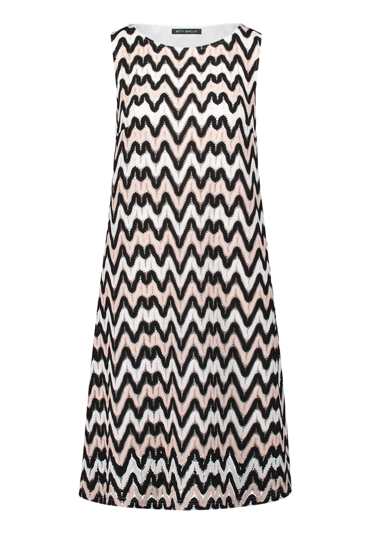 Betty Barclay Partykleid bunt,Casual,Polyester,Strukturiert,U-Boot,Ärmellos,Slim Fit