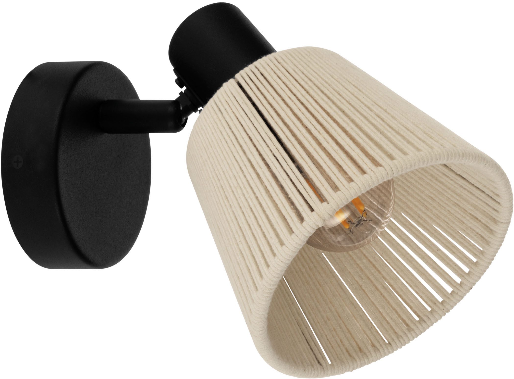 EGLO Deckenleuchte SEAGARD Spotlampe - Stahl - E14 - 1X40W - IP20, ohne Leuchtmittel, Wandleuchte, Wandspot, schwenkbar, Strahler, L11,5 x H15,5 x AL14 cm