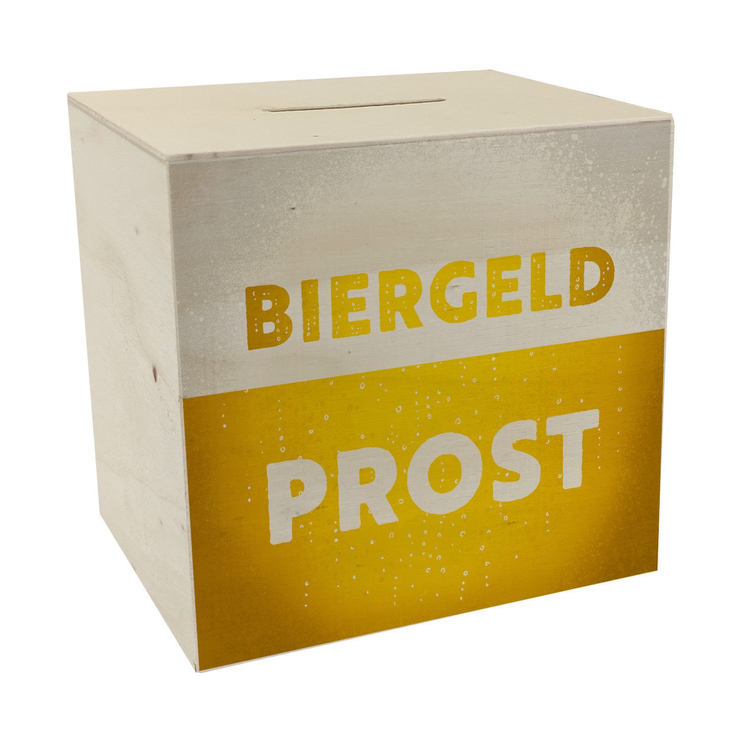 Spardose Biergeld Prost Spardose aus Holz mit Biermotiv