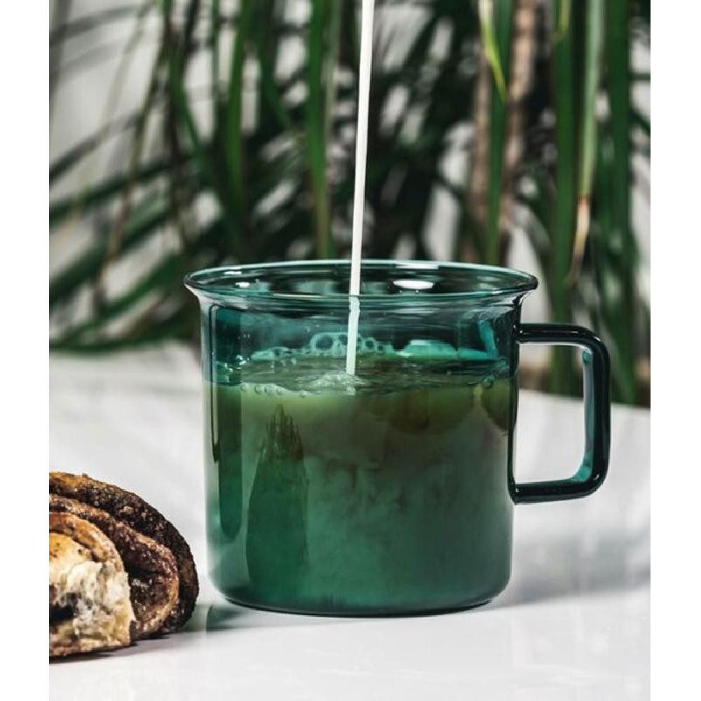 Muurla Tasse Teeglas Tasse Teal aus hitzebeständigem Glas (350ml)