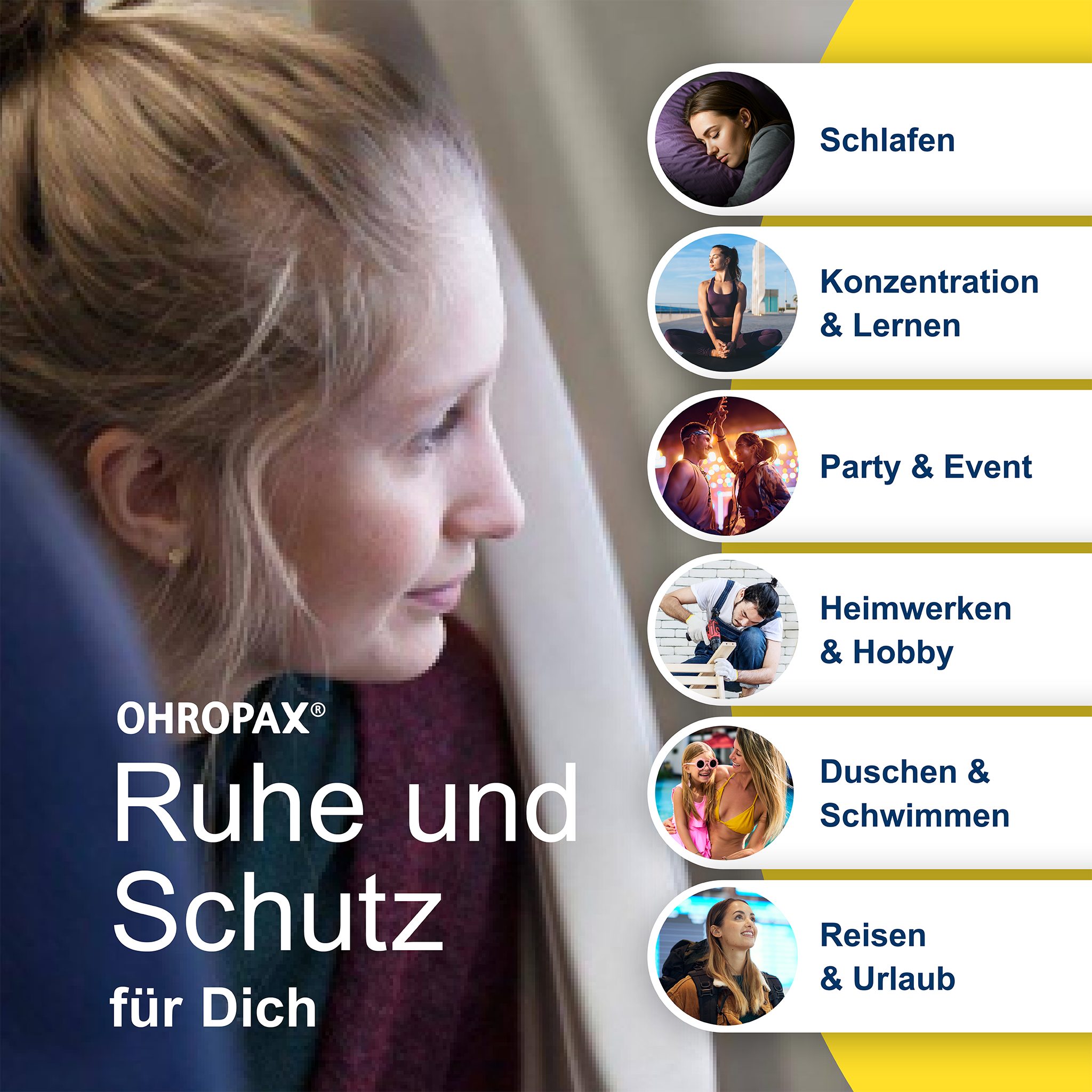 OHROPAX Gehörschutzstöpsel OHROPAX Soft Ohrstöpsel 10 Stück – Für Schlaf, Reise & Lernen