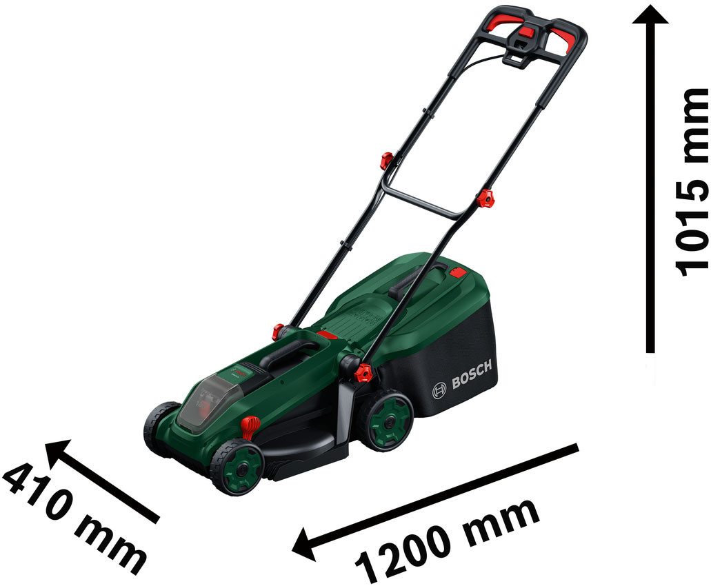 Bosch Home & Garden Akkurasenmäher ROTAK18V-34, 34 cm Schnittbreite, (inkl. Akku und Ladegerät), Kraftvoller 3-in-1-Mäher für kleine bis mittelgroße Rasenfläche – Bild 5 von 5