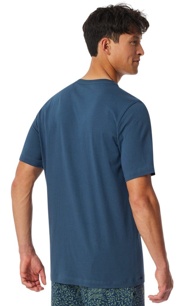 Schiesser T-Shirt Freizeit Mix+Relax (100% Baumwolle) indigoblau Herren