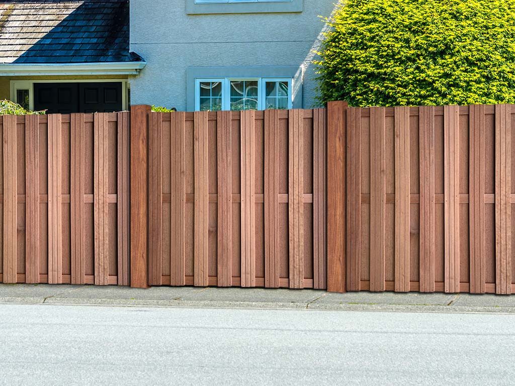 Woodtex Sichtschutzelement WOODTEX Holz Sichtschutzzaun Tropenholz Braun blickdicht
