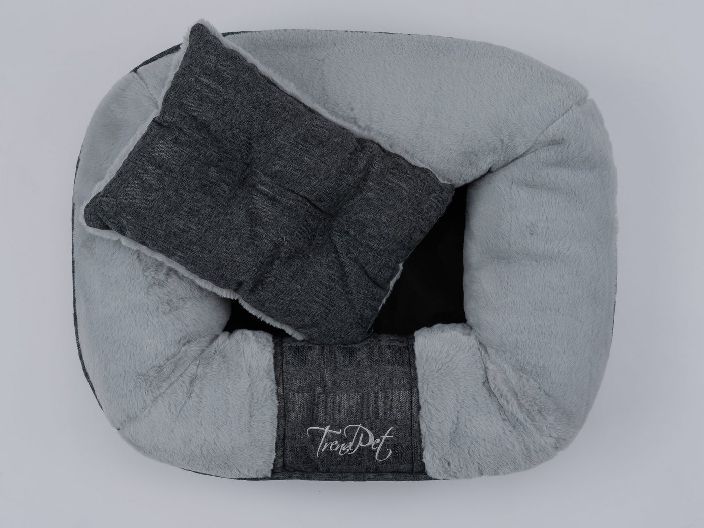 Thumbnail - TrendPet Tierbett Hundebett "LunaLounge" Grau, 100% Polyester, in3 Größen erhältlich
