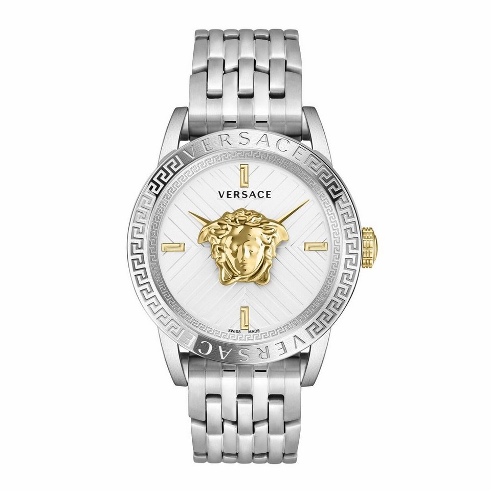 Versace Quarzuhr CODE RESTYLING, Versace Herren Armbanduhr 43 mm Armband  Edelstahl CODE RESTYLING