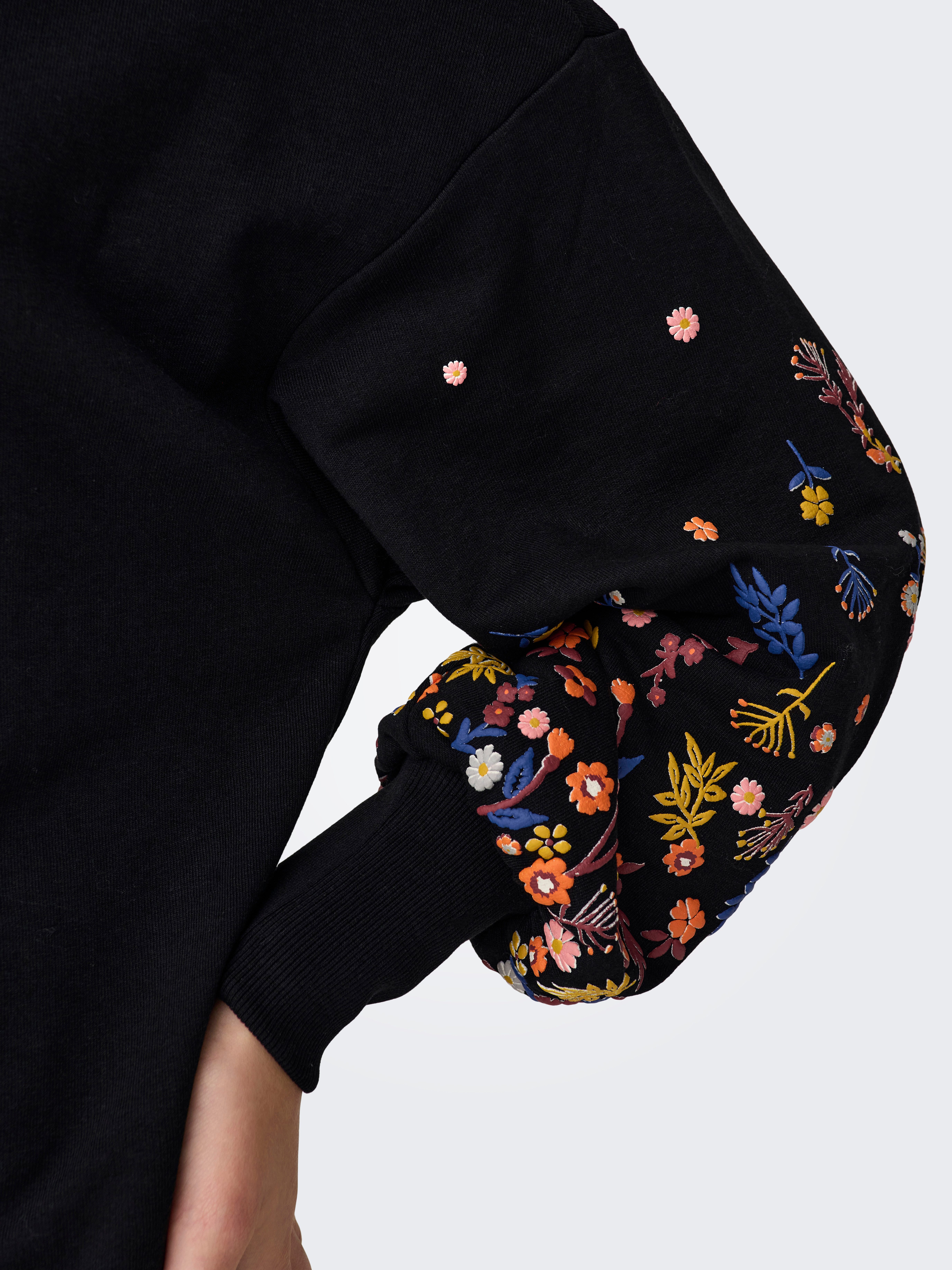 ONLY Sweatkleid ONLBROOKE LS SHORT DRESS FLOWER SWT NOOS