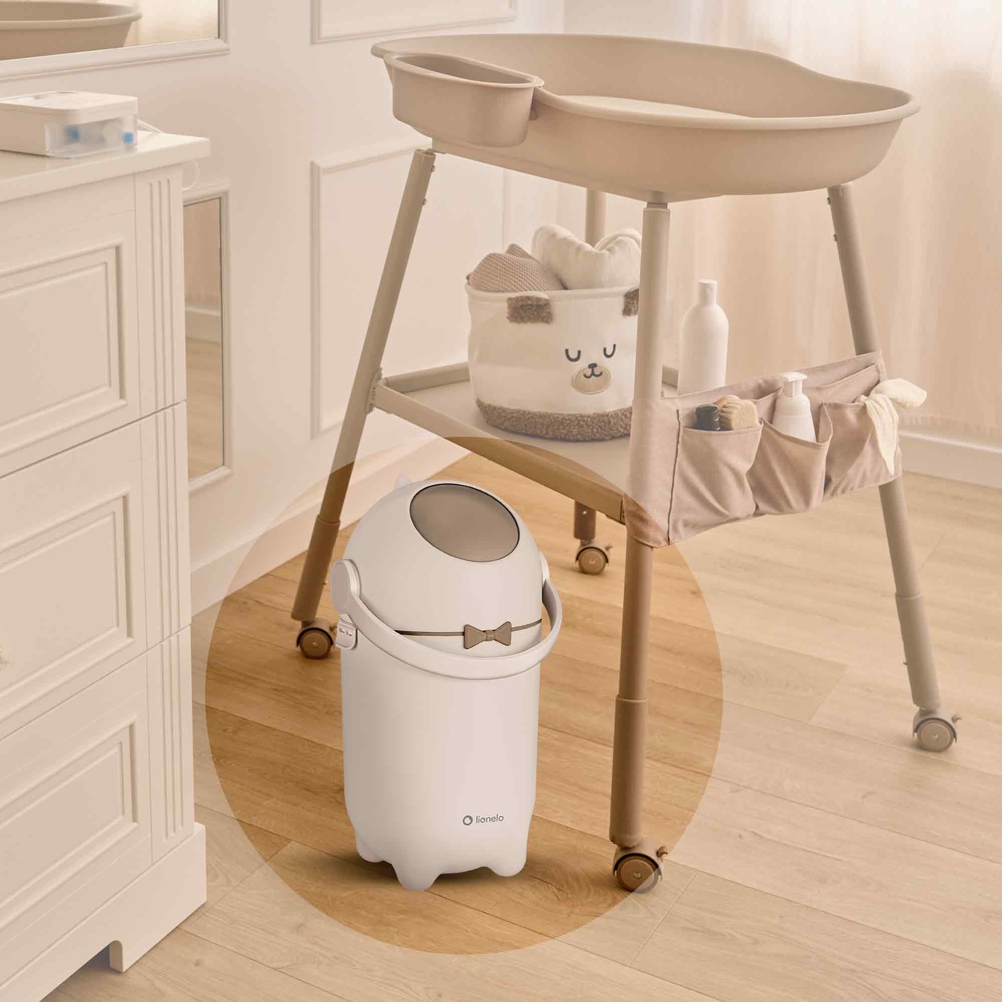 lionelo Windeleimer PUREBIN, Luftdicht/Universalbeutel/10l/Einhand/Falltür