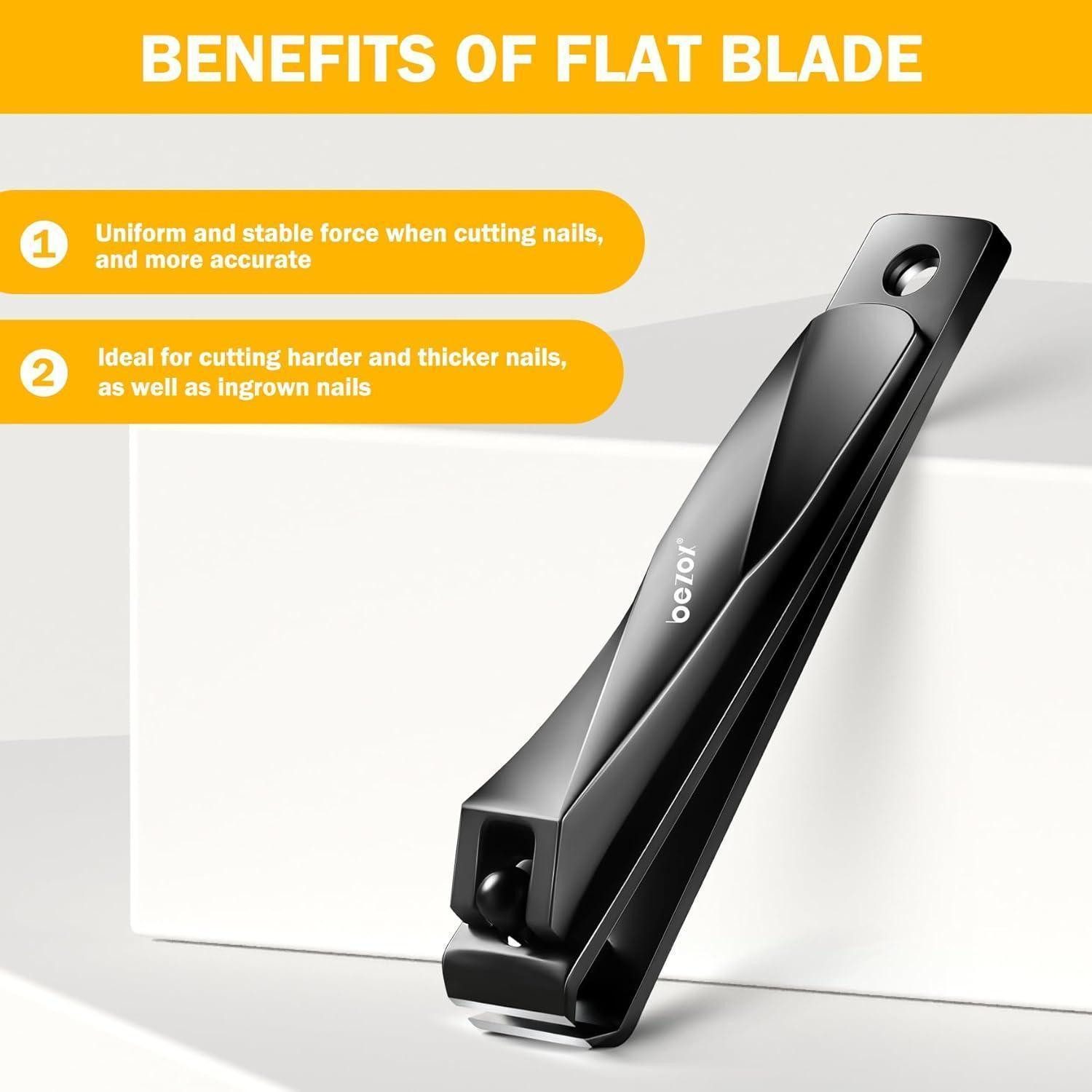 LuxusKollektion Nagelknipser Nagelknipser Set für dicke Nägel, Edelstahl, ergonomisches