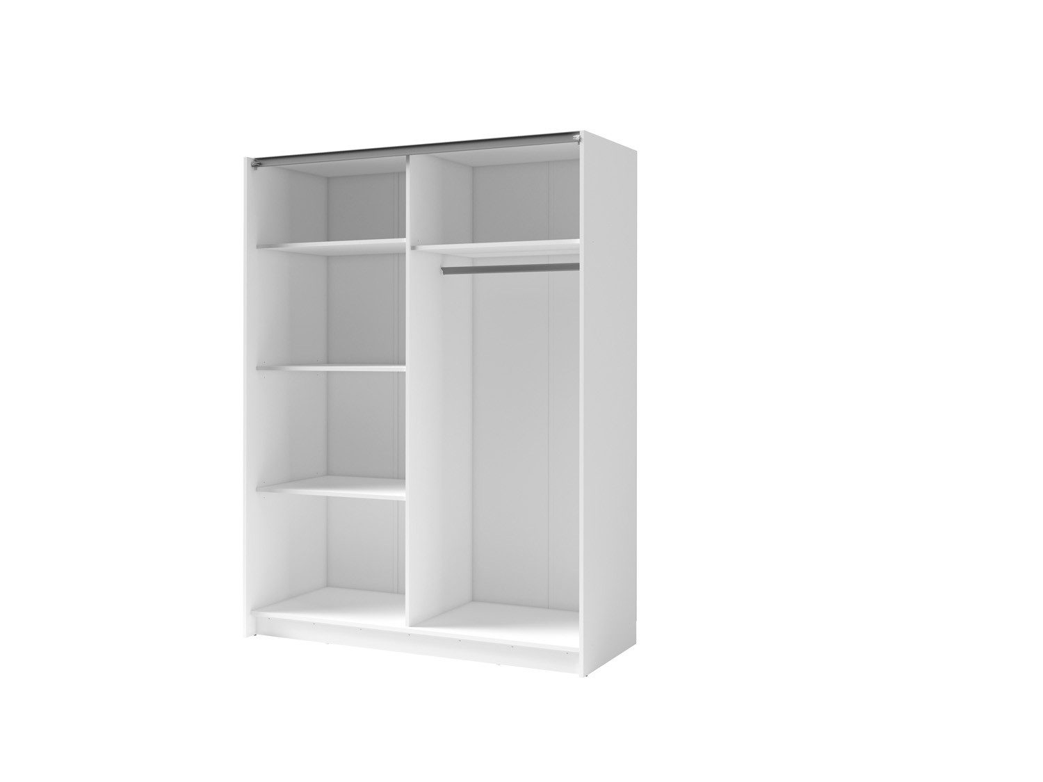 Möbel für Dich Schlafzimmer-Set Komplettschlafzimmer Lamello 4-teilig Weiß/Eiche- Artisan