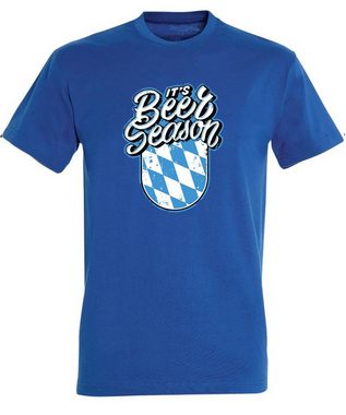 MyDesign24 T-Shirt Herren Fun Print Shirt - Oktoberfest Trinkshirt its Beer Season Baumwollshirt mit Aufdruck Regular Fit, i303