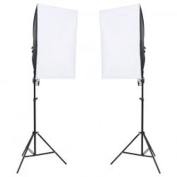 vidaXL Fotohintergrund Fotostudio Set mit Beleuchtung Hintergrund und Reflektor