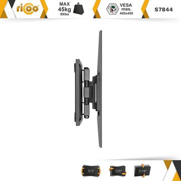 RICOO S7844 TV-Wandhalterung, (bis 55 Zoll, schwenkbar neigbar ausziehbar Fernseher Halter universal VESA 400x400)