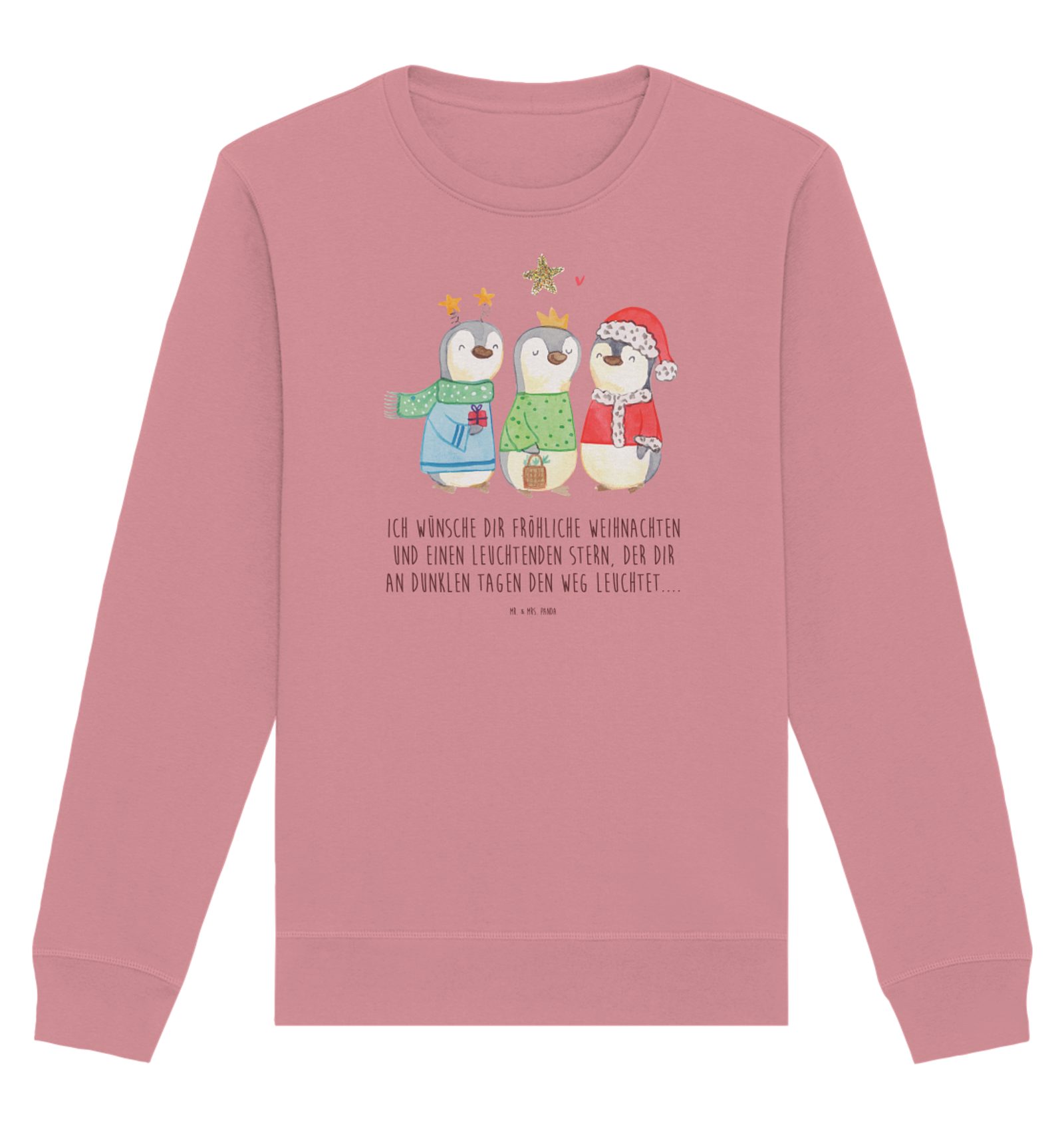 Longpullover Winterzeit Heilige drei Könige Größe XS - Canyon Pink - Geschenk, Wei