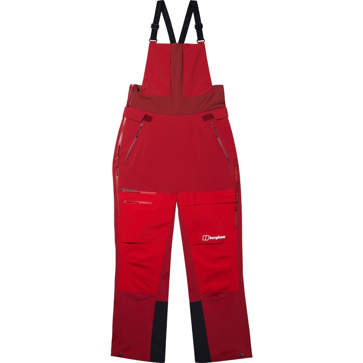 Berghaus Skihose W MTN Arete Descend GTX Bib Pant Red/Red Perfekte Trägerhose für Skitouren mit wasserdichtem Gore-Tex®