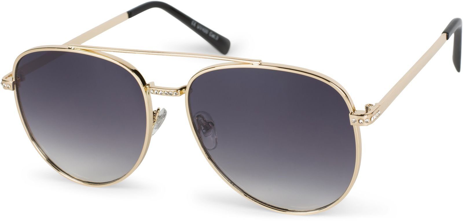 styleBREAKER Sonnenbrille Piloten Sonnenbrille mit Strass günstig online kaufen