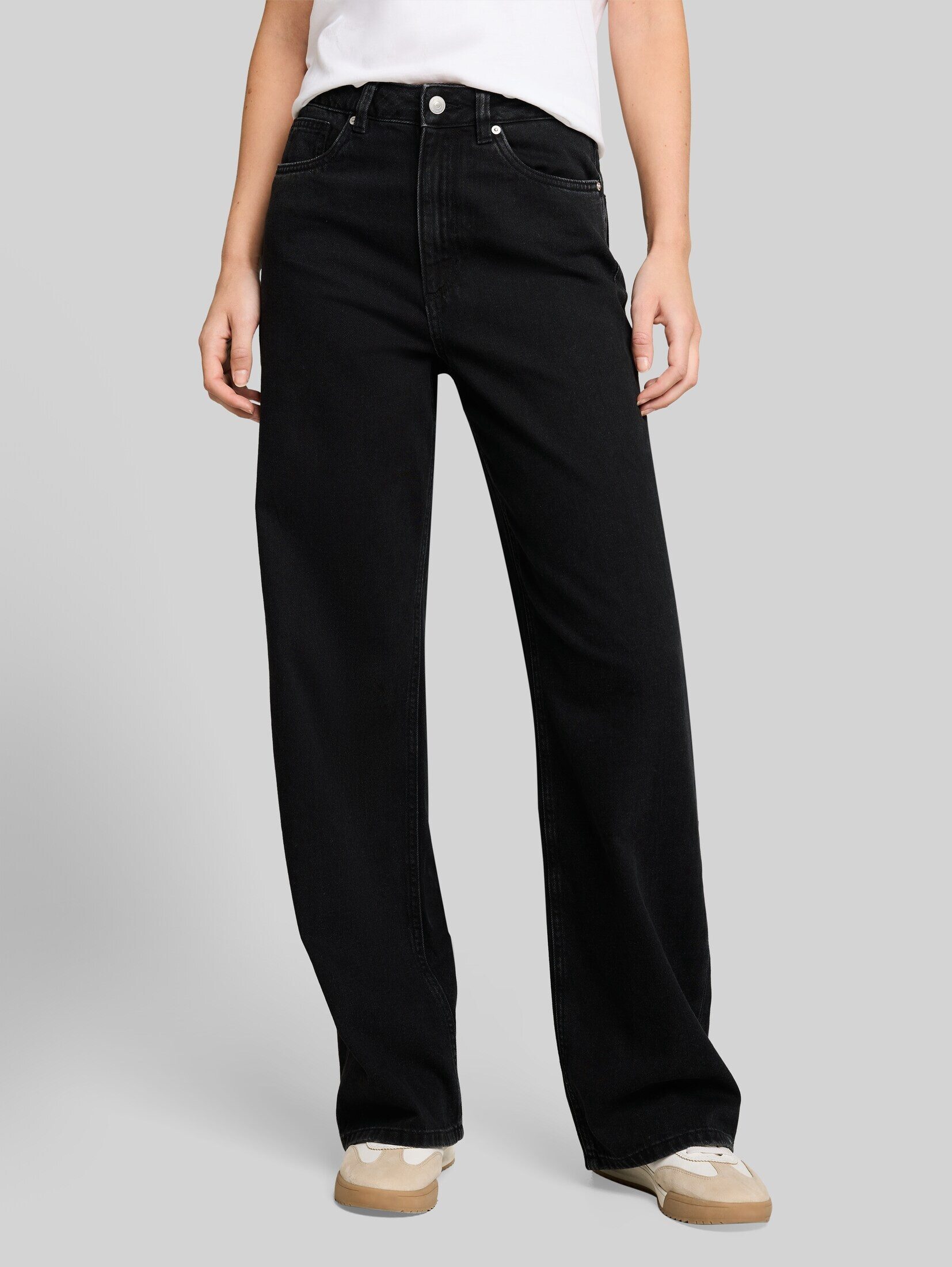TOM TAILOR Denim Weite Jeans Jeanshosen TTLINOU WIDE Jeans