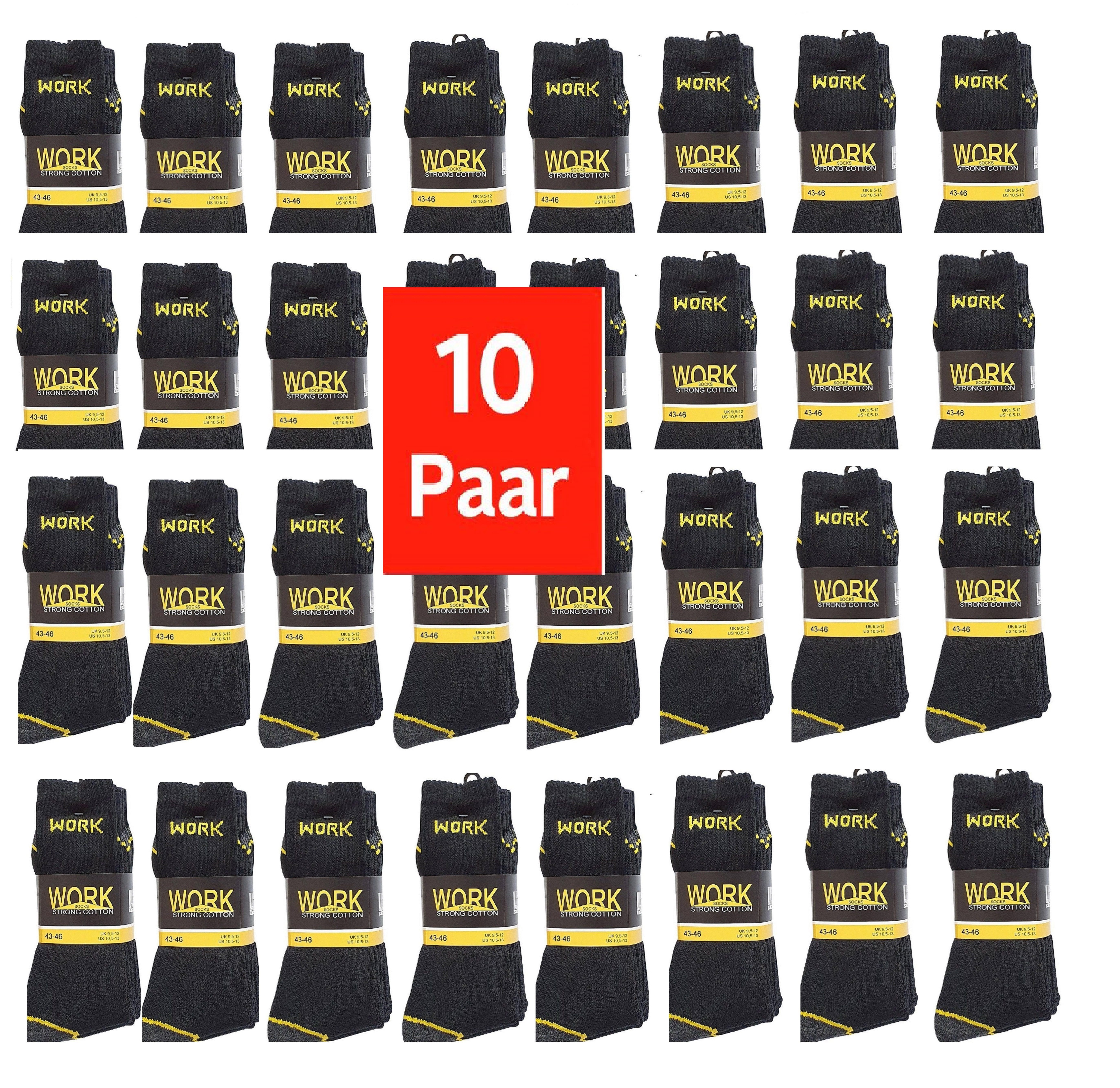 DDOnlineShop Arbeitssocken für Herren - 10 Paar Work Носки (Packung,Spar-Set, 10-Paar, 10er-Pack) Premium Qualität