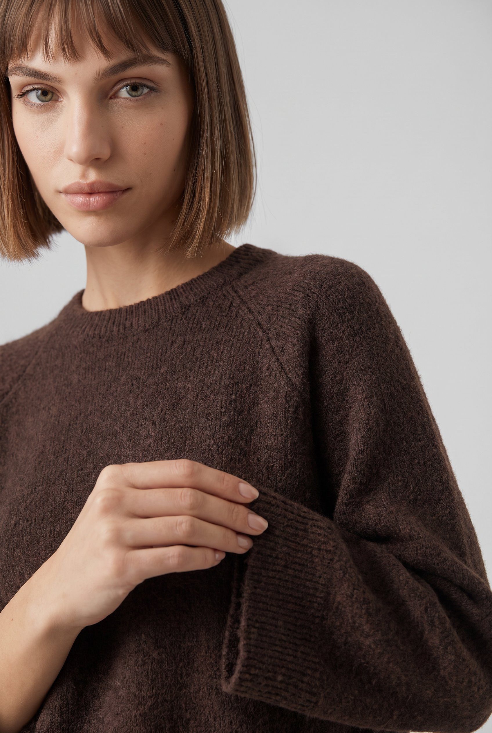 ONLY Strickpullover ONLSIMONI 3/4 PULLOVER KNT NOOS Materialmix, regular fit