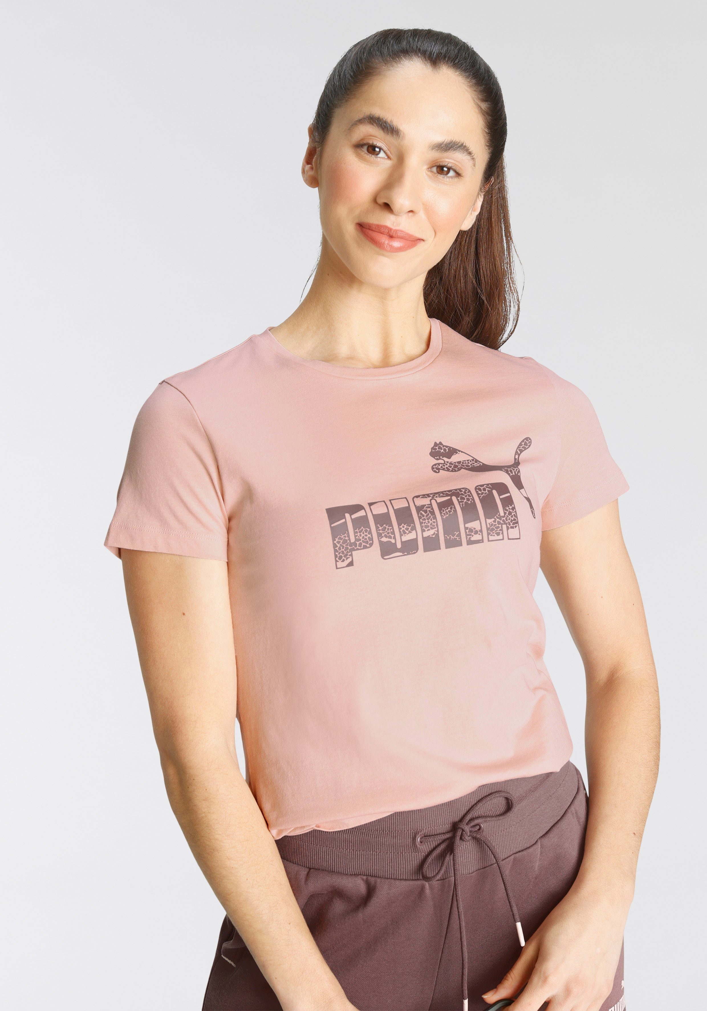 PUMA T-Shirt ESS+ Logo Tee Animal rosé