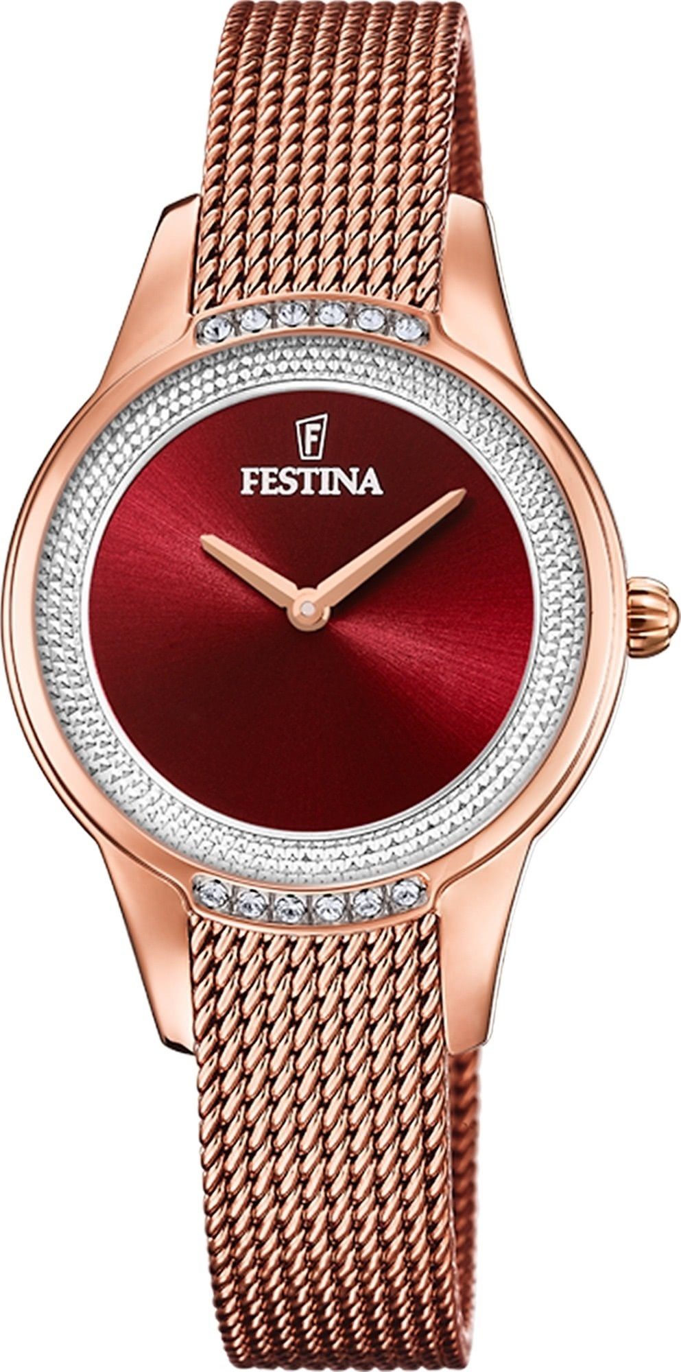 Quarzuhr Festina Damen Uhr F20496/1 Edelstahlband