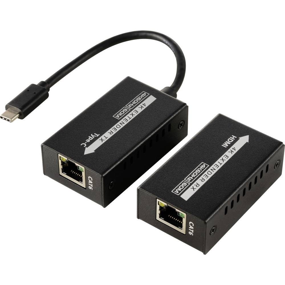 SpeaKa Professional SP-TPCE-500 USB-C® (DP Alt Mode) HDMI Extender über Netzwerkkabel RJ45 Computer-Kabel