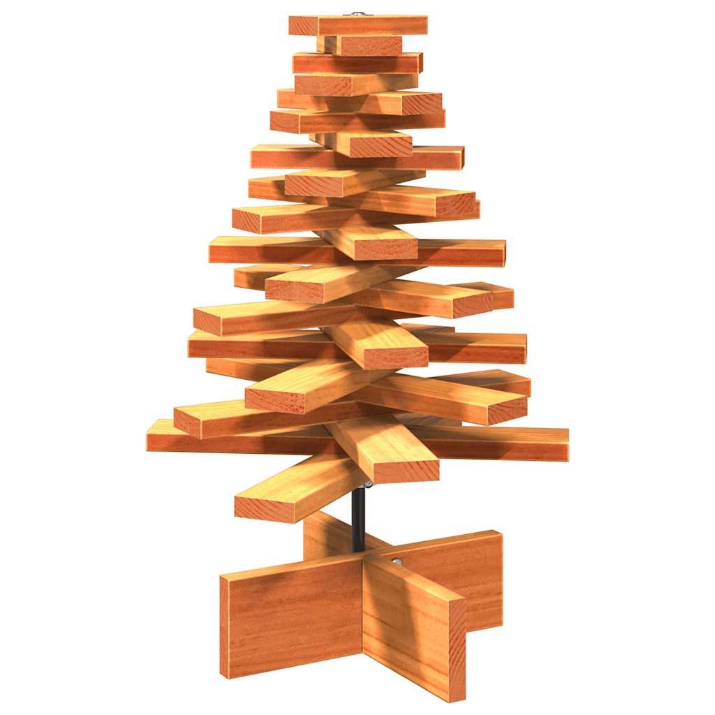 vidaXL Künstlicher Weihnachtsbaum Weihnachtsbaum zum Schmücken Wachsbraun 60 cm Massivholz Kiefer