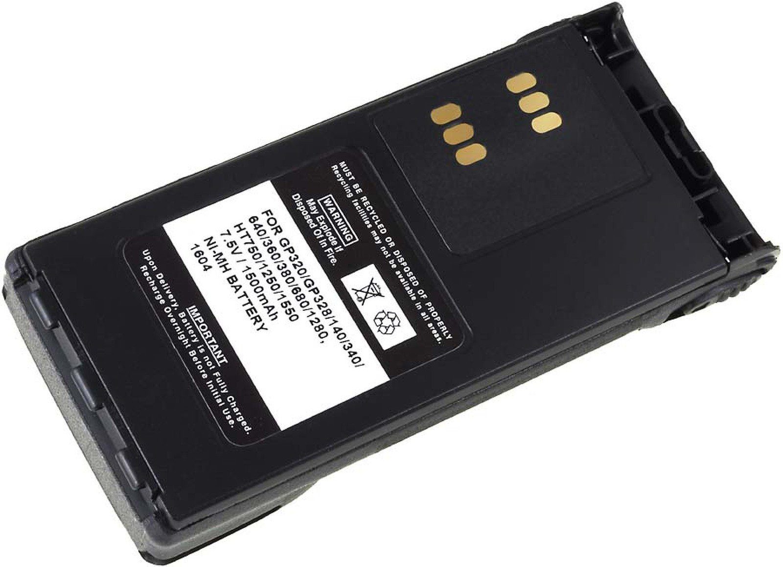 Typ Powery V) Akku HNN9008AR Akku mAh für (7.5 Motorola 1500