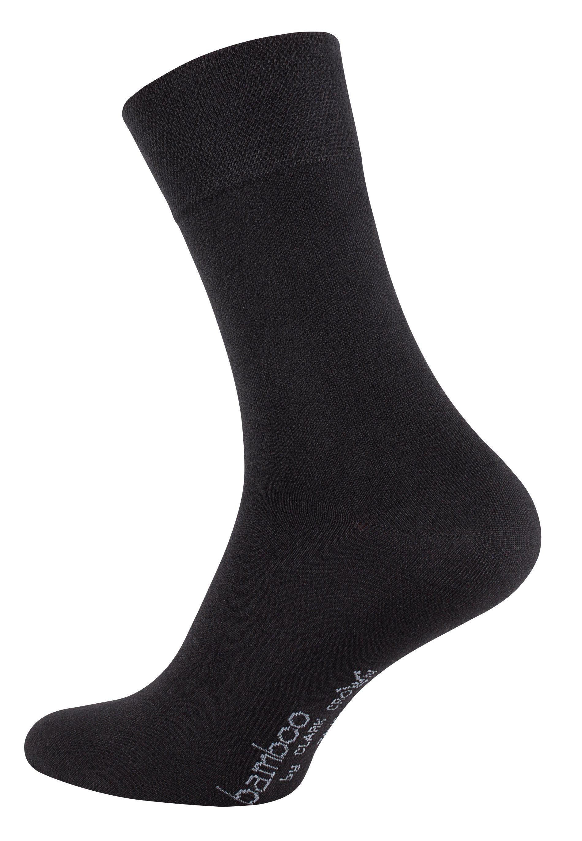 Crown® Socken (6-Paar) Clark Viskose Schwarz und durch atmungsaktiv weich
