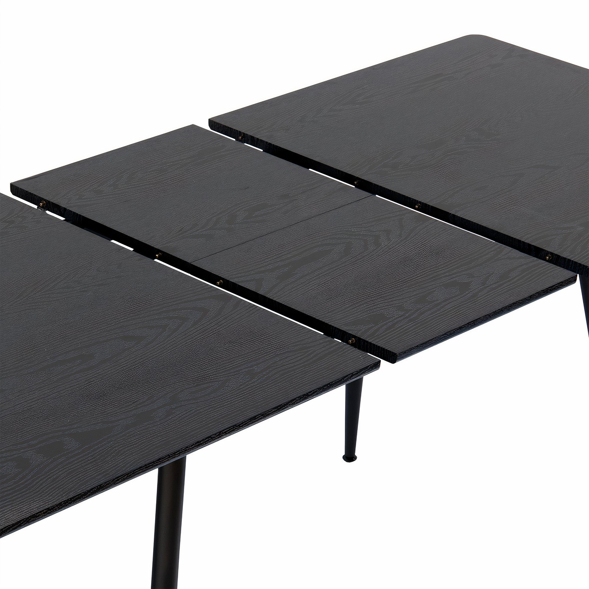 Esstisch Esstisch Holz Küchentisch Schwarz ausziehbar Personen Optik Mateo, 140-180x80cm TRISENS 6-10
