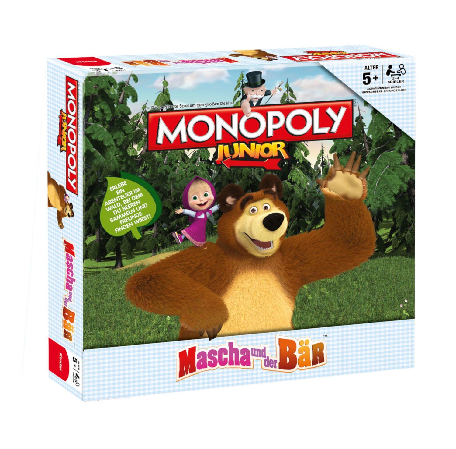 Winning Moves Spiel Monopoly Junior Masha und der Bär, Brettspiel
