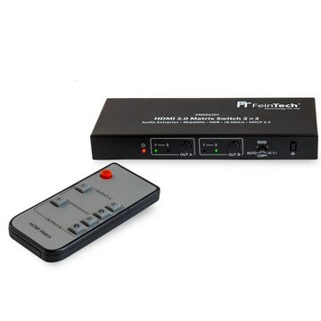 FeinTech Audio / Video Matrix-Switch VMS02201 HDMI 2.0 Matrix Switch 2x2, mit Audio Extractor