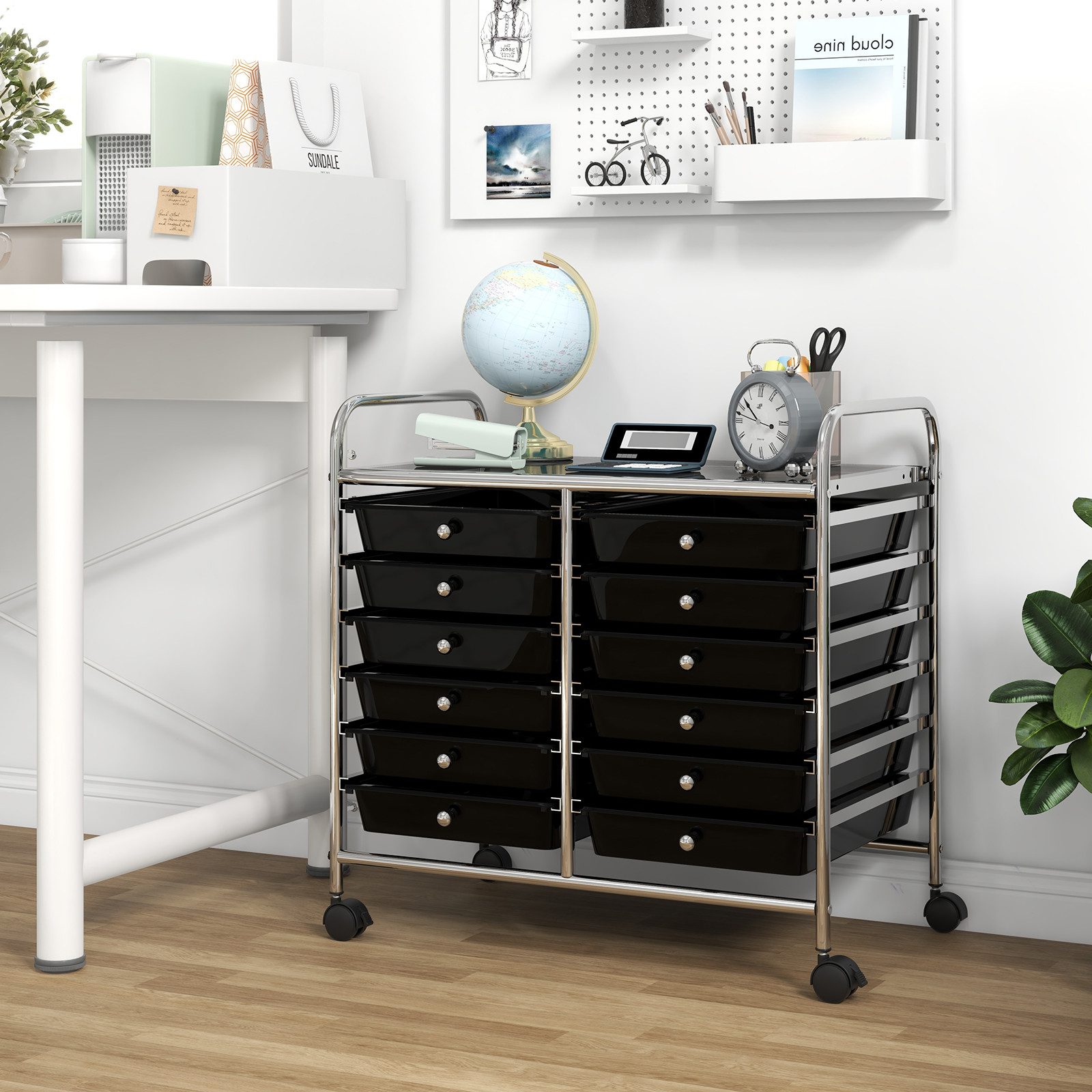 COSTWAY Rollcontainer, mit Schubladen Kunststoff, Rollwagen günstig online kaufen