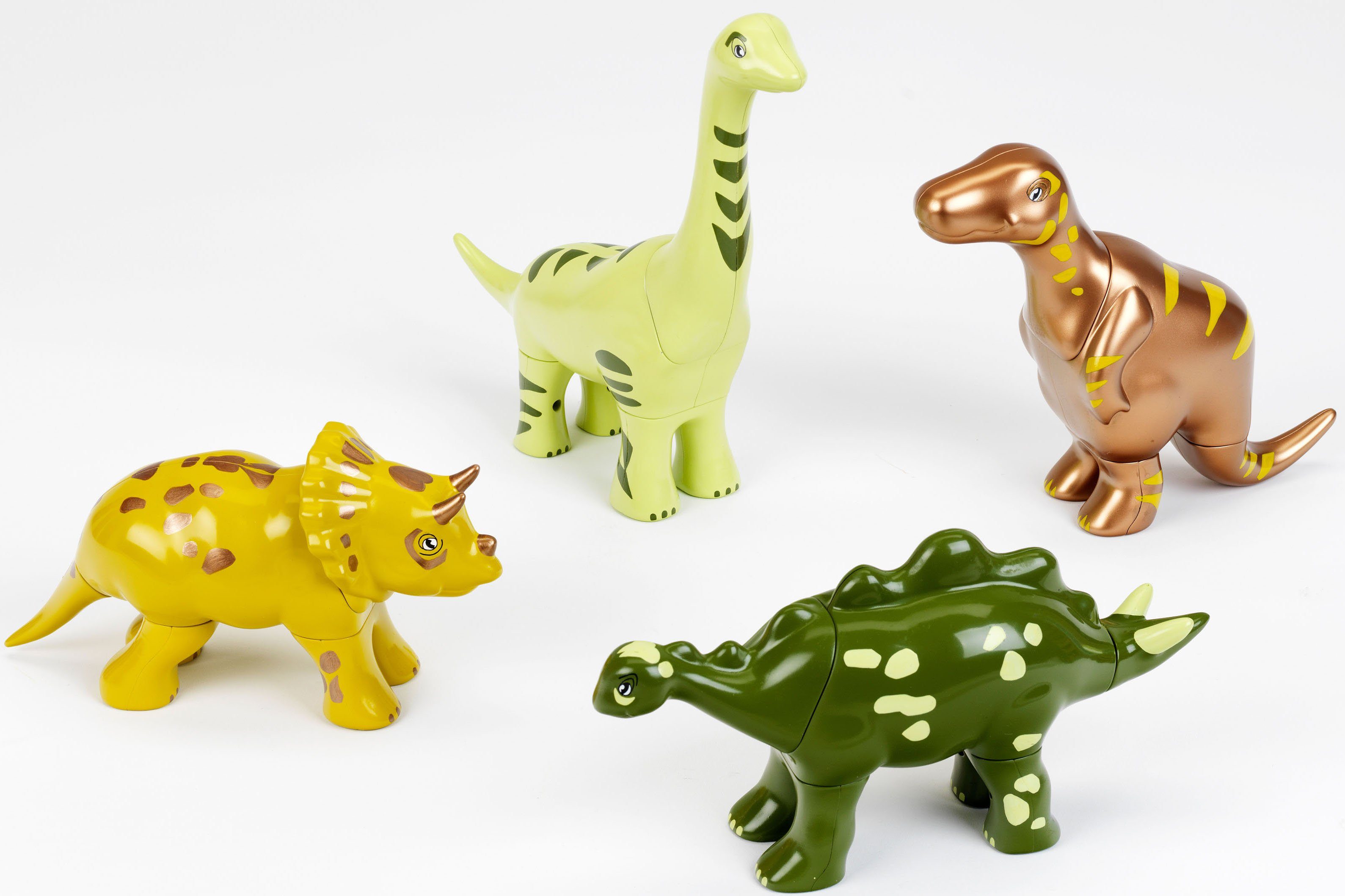 Klein Steckpuzzle Early Steps Magnetpuzzle 4 Dinos, 19 Puzzleteile