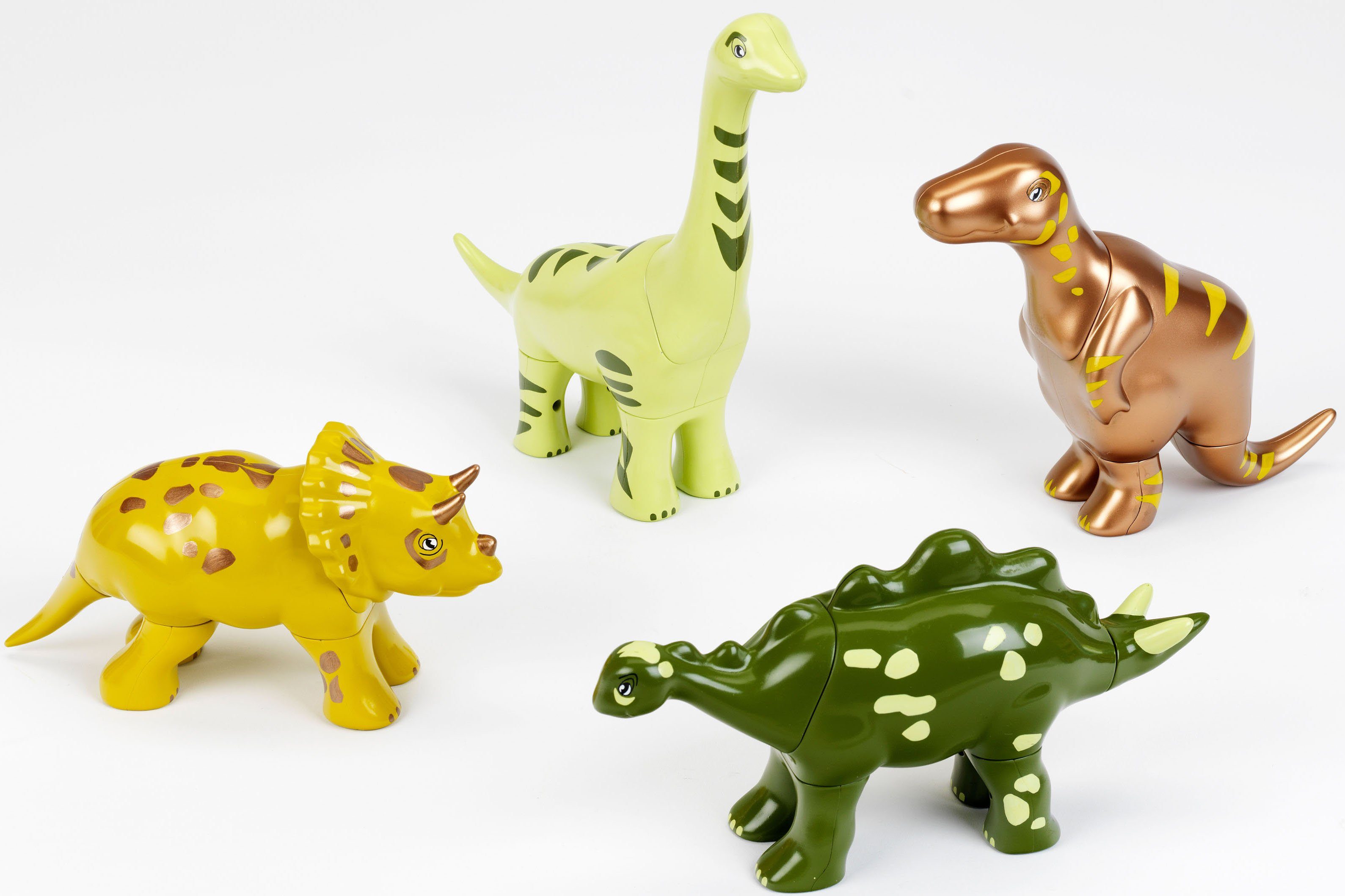 Plantoys Dino-Set Dinofiguren Holz 4 Stück