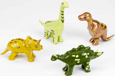 Klein Steckpuzzle Early Steps Magnetpuzzle 4 Dinos, 19 Puzzleteile