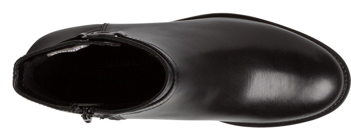 Stiefelette Tamaris Zierriemchen mit modischen schwarz und Brand-Logo