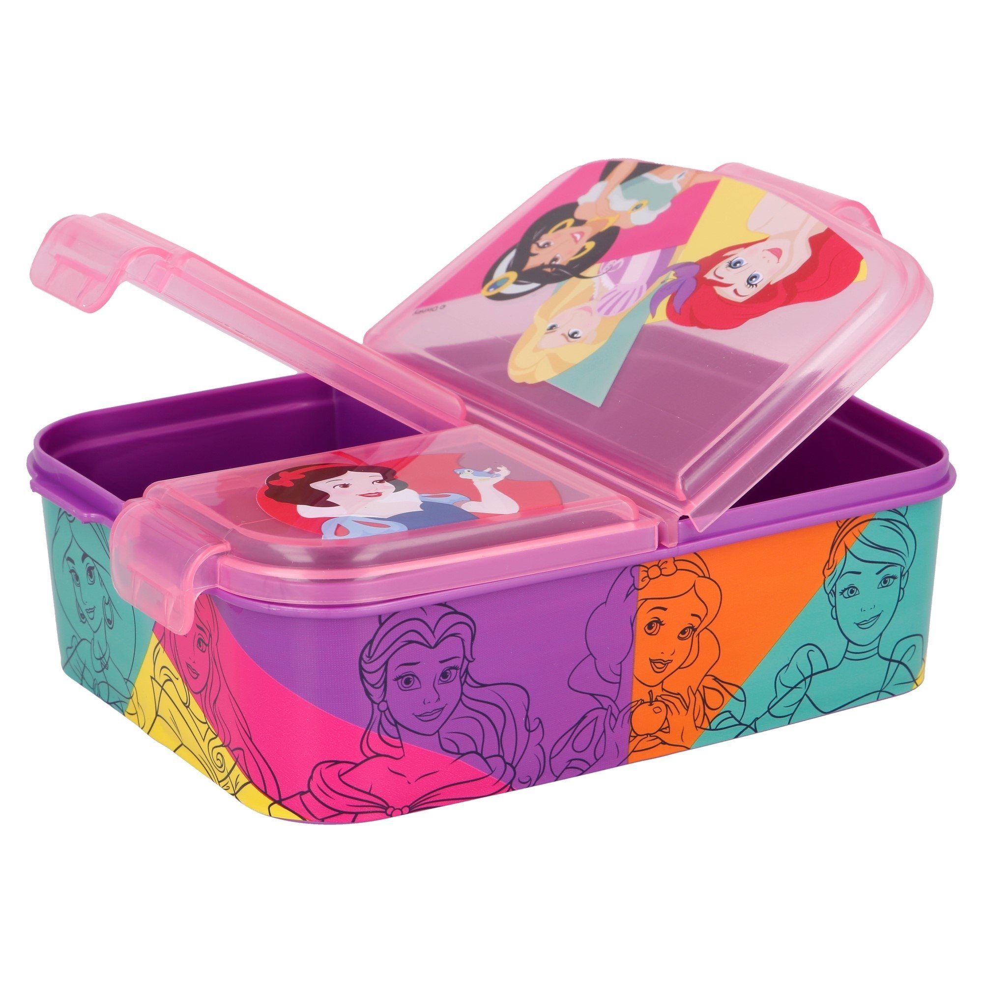 Disney Lunchbox Disney Princess Alu-Trinkflasche tlg Jasmin Kunststoff Aluminium, Kammern Brotdose 2 (2-tlg), Arielle 3 Set